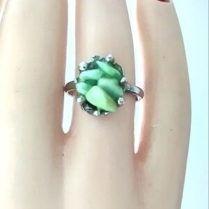 Jade Stone Colored Fashion Ring